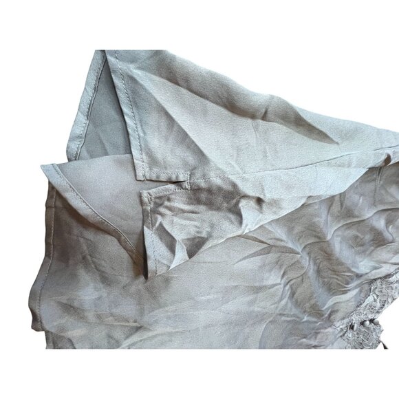 Abercrombie & Fitch Women's  Silky Lace Trim Camisole Top M Grey Y2K - Picture 7 of 8